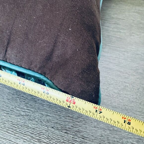 Turquoise Teal Brown Aztec Southwest Western Throw Pillow - Picture 4 of 4